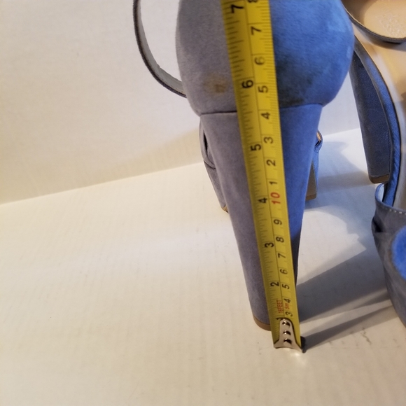 Y2K Charlotte Rouse Boho Jean Platform Heels SZ 10 - Picture 4 of 8